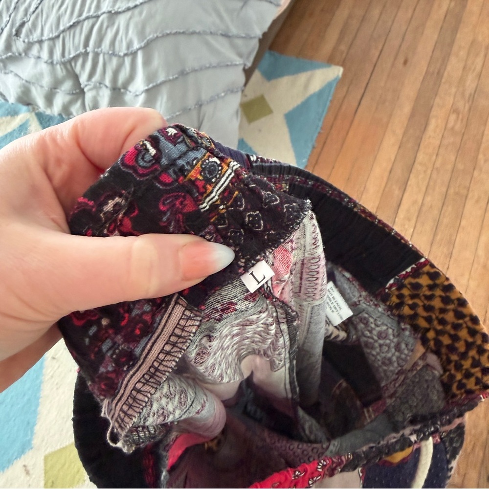 Multicoloured patchwork sweatpants with drawstrin… - image 7